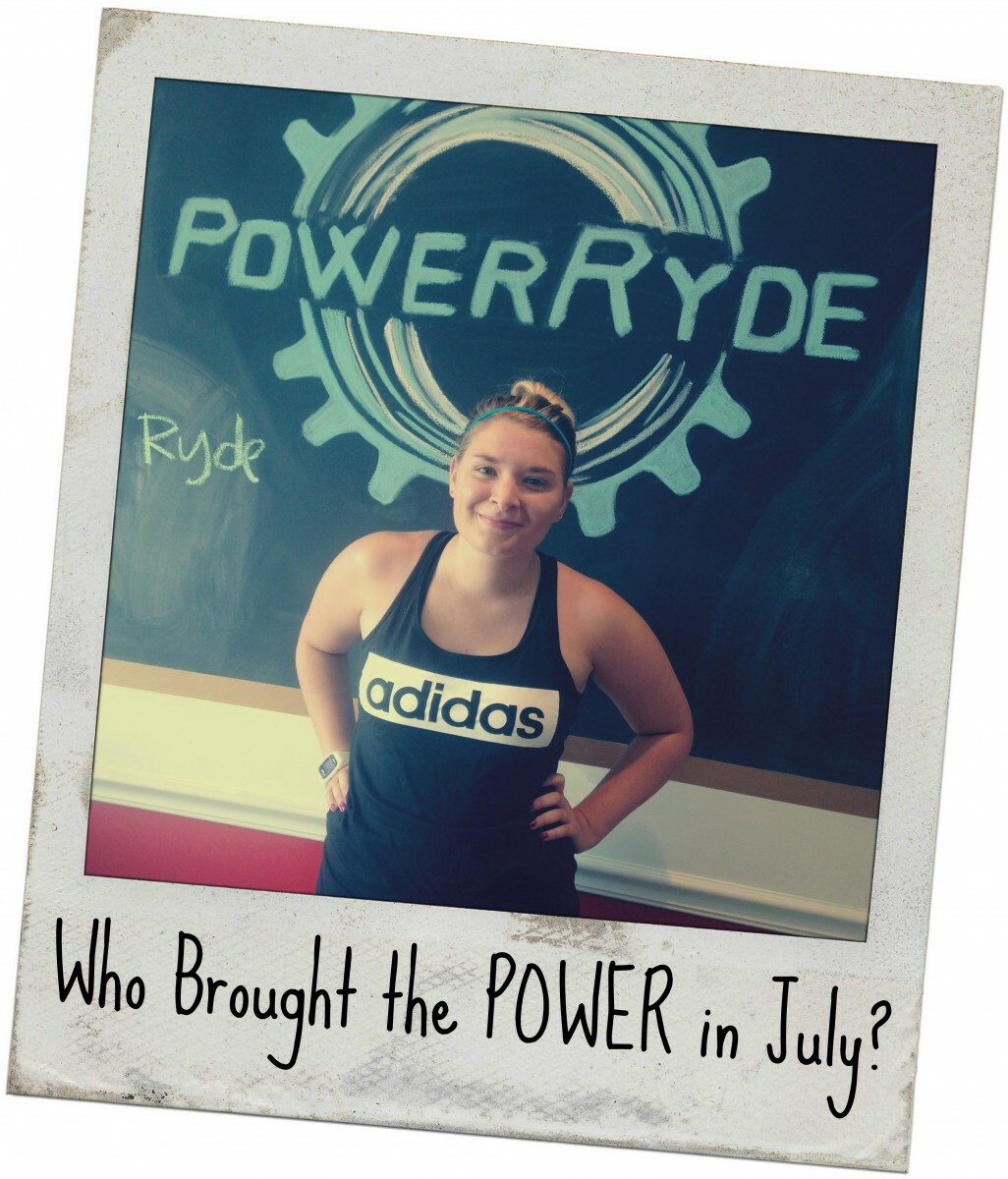 Polaroid style picture of Holly Von Sossan with 'Who Brought the POWER in 'July'?